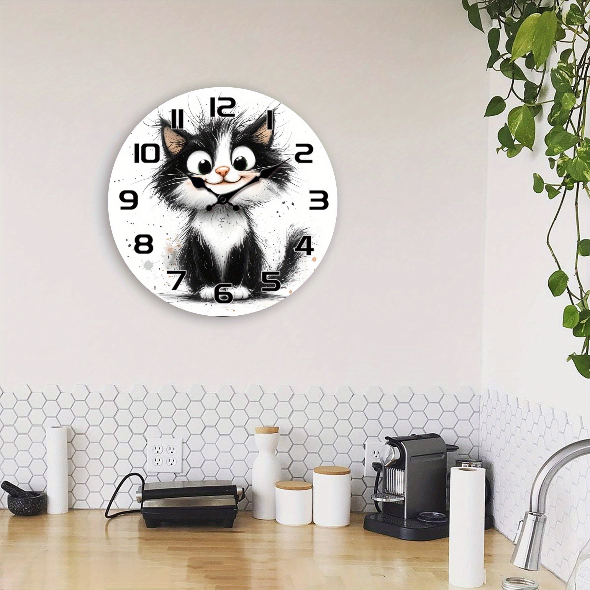 🎯¡OFERTA ESPECIAL!🌟🐱 Reloj de Pared Gatito Adorable / Silencioso y Vintage / Decoración Perfecta + Envío Gratis ✨