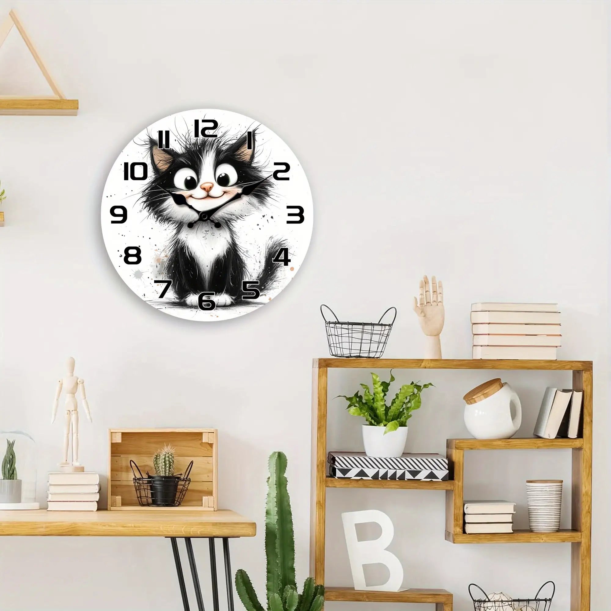 🎯¡OFERTA ESPECIAL!🌟🐱 Reloj de Pared Gatito Adorable / Silencioso y Vintage / Decoración Perfecta + Envío Gratis ✨