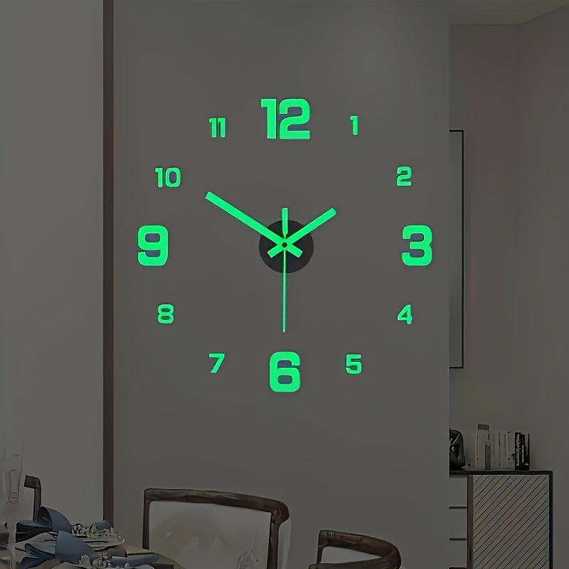 ✅ "Reloj de Pared 3D Luminoso NONZHU 40x40cm - Silencioso Moderno Acrílico"🕐