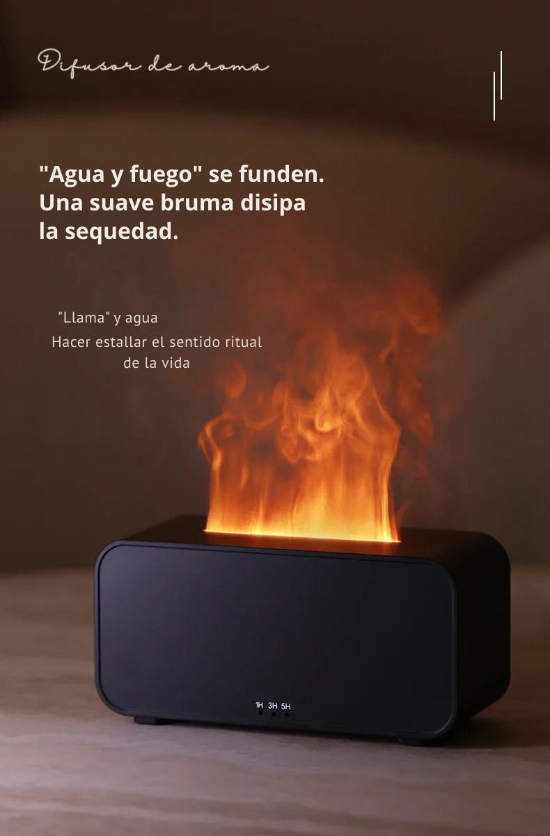 🔥 DIFUSOR AROMA LLAMA /  LED 7 COLORES / Humidificador Ultrasónico ✨