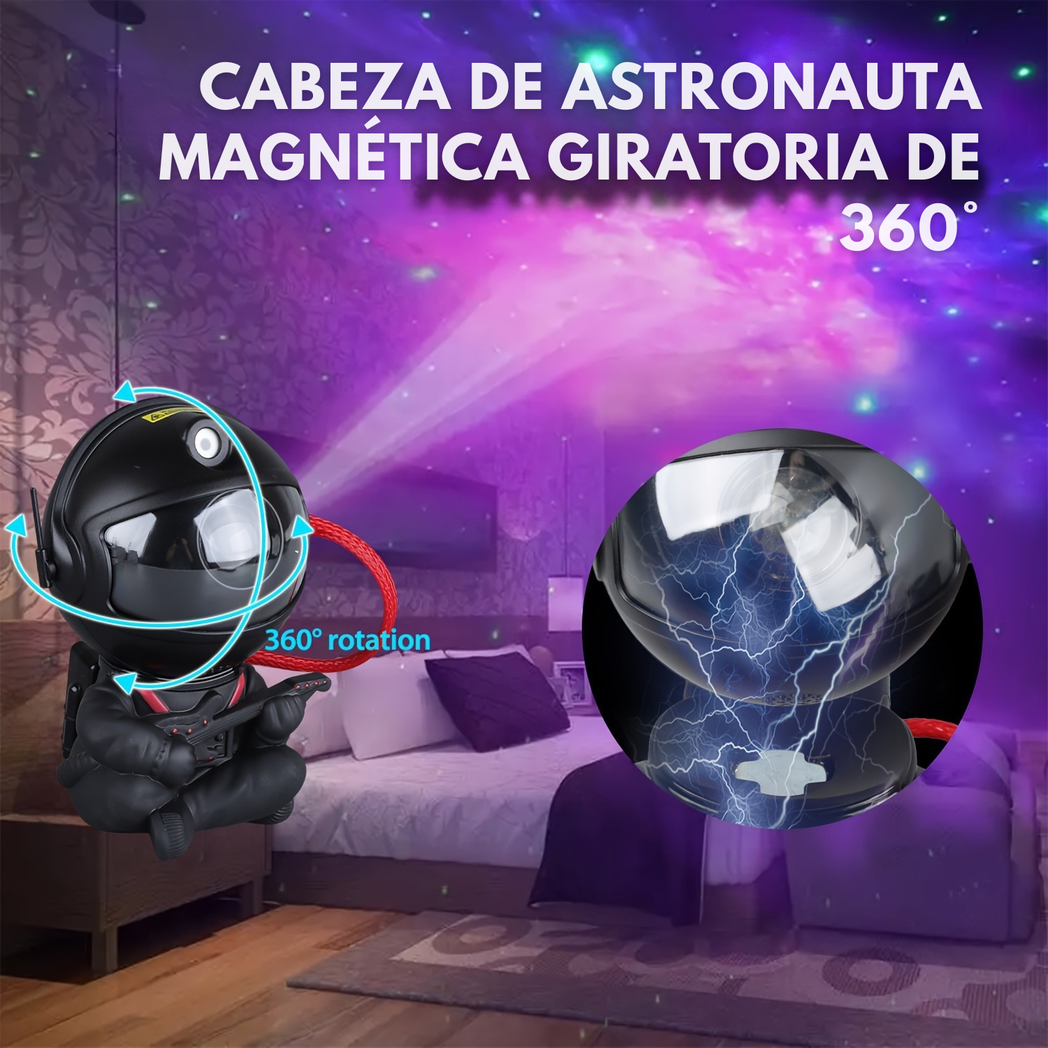👽 ASTRONAUTA PROYECTOR GALÁCTICO LED / Control Remoto / Regalo Perfecto Decoración 🌟 NUEVO!!!
