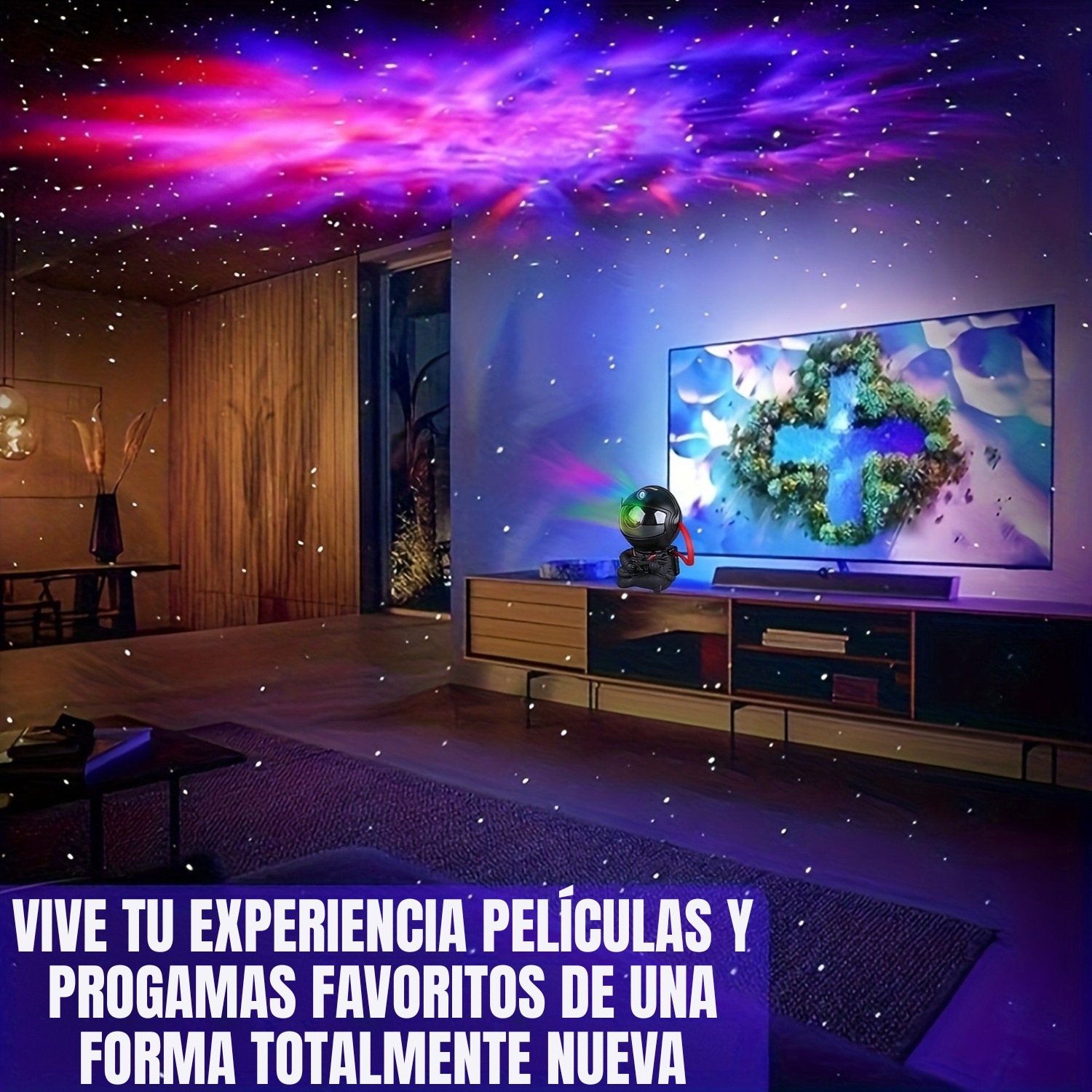 👽 ASTRONAUTA PROYECTOR GALÁCTICO LED / Control Remoto / Regalo Perfecto Decoración 🌟 NUEVO!!!
