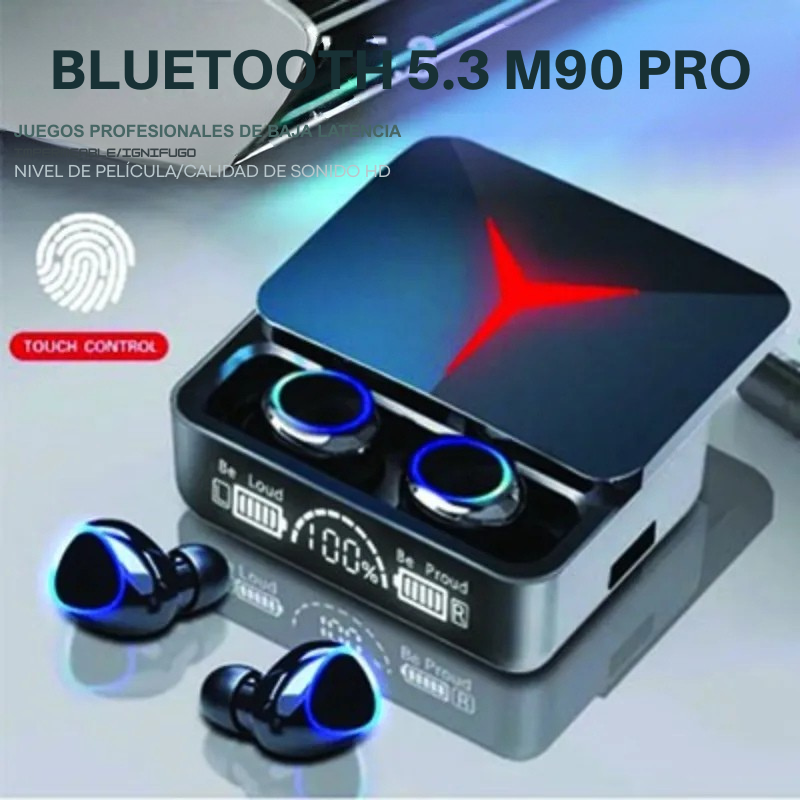 😀APROVECHA!!! 🎧🔥 Audífonos Bluetooth M90 / Control Táctil / HiFi Estéreo / Resistentes Agua / Gaming - Deporte 🎵 📶