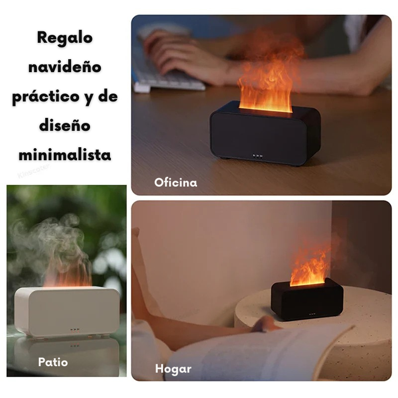 🔥 DIFUSOR AROMA LLAMA /  LED 7 COLORES / Humidificador Ultrasónico ✨