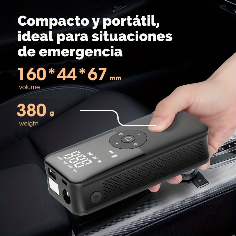 🚗💨 Compresor Aire Portátil CARSUN - Automovil/Moto/Bicicleta - Batería Recargable ⚡📱