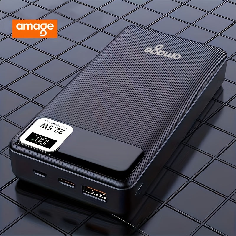 🔋Cargador Portátil!!! AMAGE 20000mAh / Batería Externa / Pantalla Digital / Carga Súper Rápida⚡